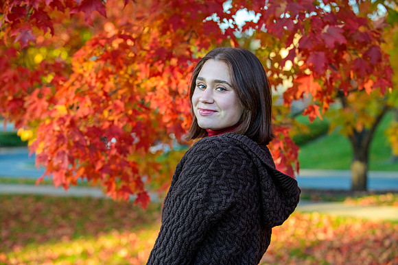 Wasuwatosa East Senior Pictures, Fall Color Senior Pictures, Red Leaves